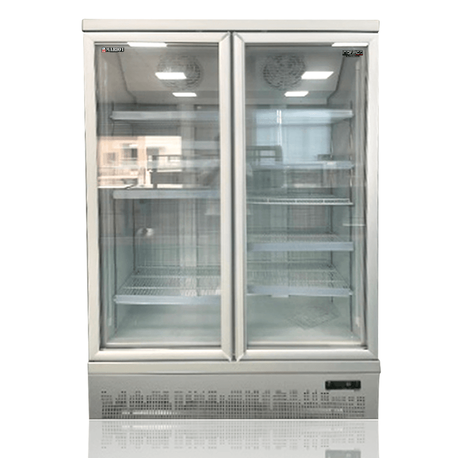 Double-door-upright-beverage-freezer-white-color-LBC1250 Double door upright beverage freezer white color LBC1250