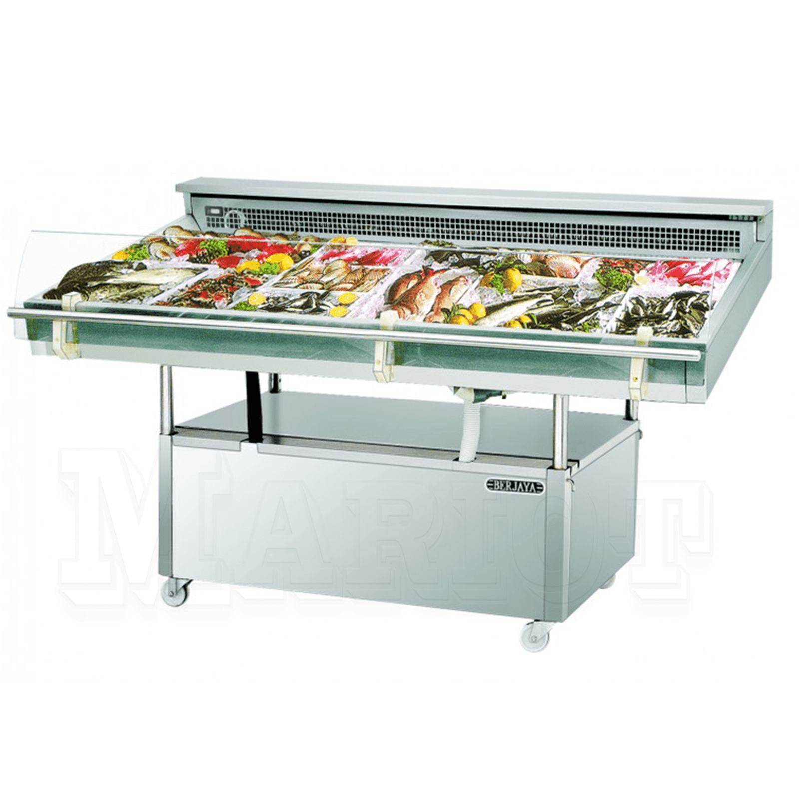 FDC6 S S fish display chiller 6 shelves