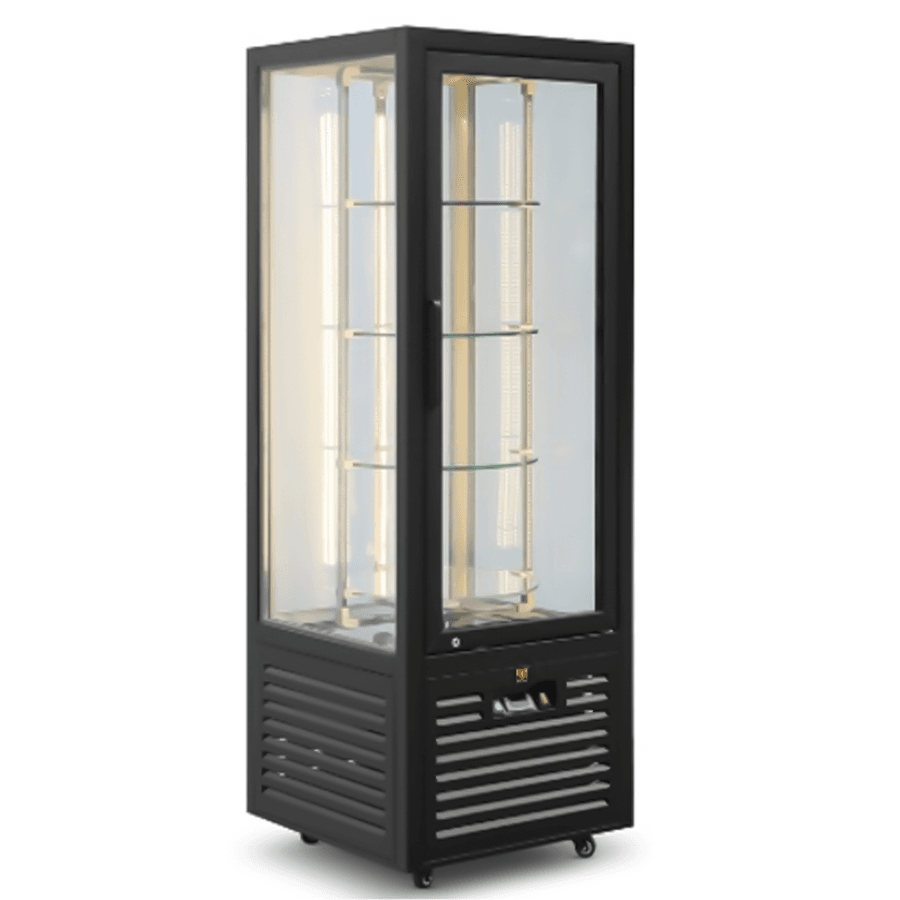 Single-Upright-Cold-Showcase-FG418L1-AL-BLACK Single Upright Cold Showcase FG418L1 AL BLACK