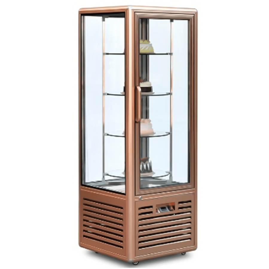 Single Upright Cold Showcase FG418L1 AL BRONZE