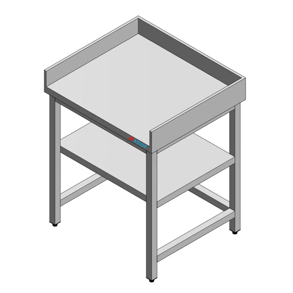 Stainless-Steel-Table-with-Backsplash-Left-Right-Side-Splash-and-Middle-Shelf-1 Stainless Steel Table with Backsplash, Left, Right Side Splash and Middle Shelf