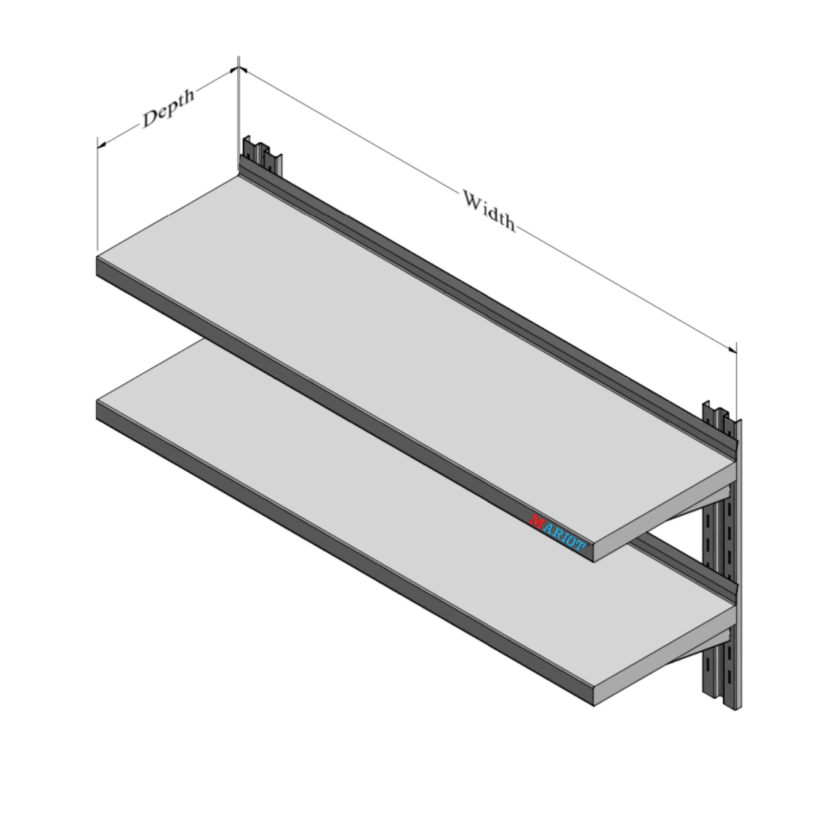 mariot kitchen equipment double shelve full size
