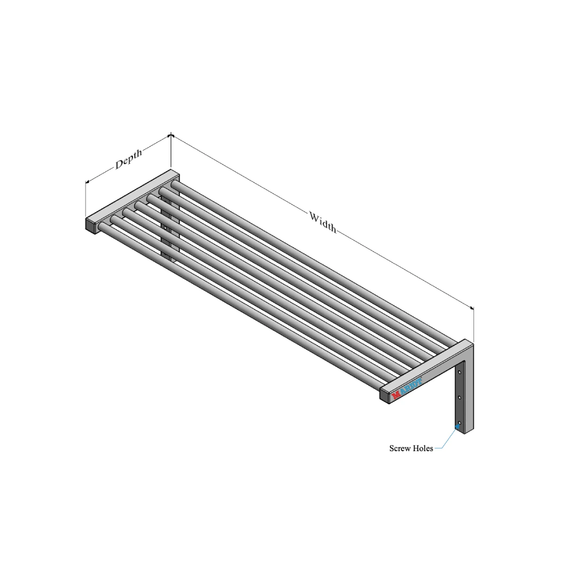 mariot kitchen equipment tubular shelve full size