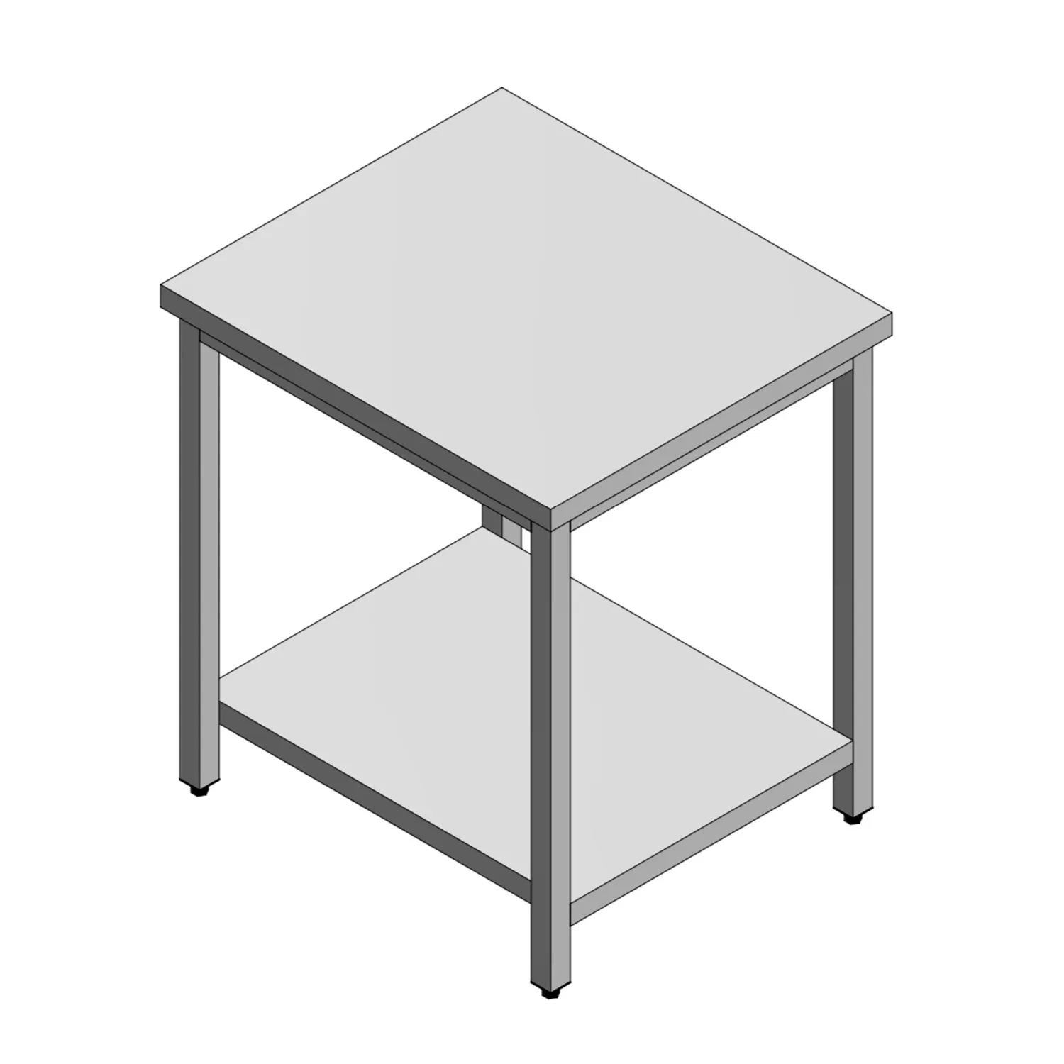 table11 Stainless Steel Table with Bottom Shelf