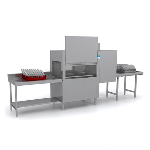 Rack‐mounted dishwasher, 120 baskets/h, left + LINEAR DRYING UNIT